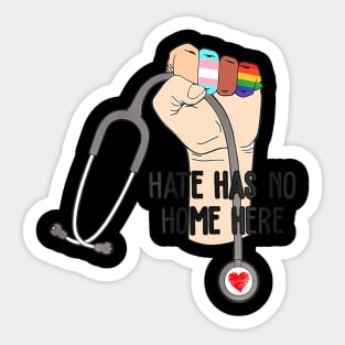 has no home here With trans flag LGBT Sticker